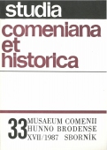 Studia Comeniana et historica č. 33 SBORNÍK